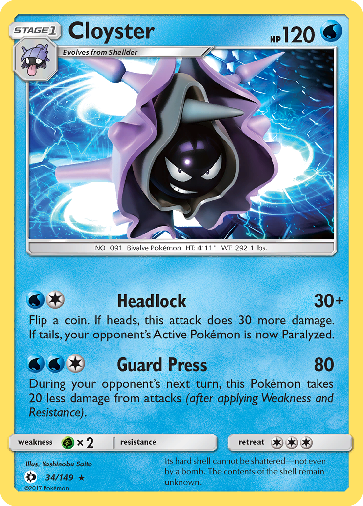 Cloyster 34/149 Sun & Moon