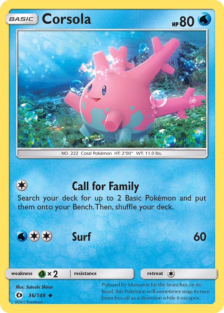 Corsola 36/149 Sun & Moon