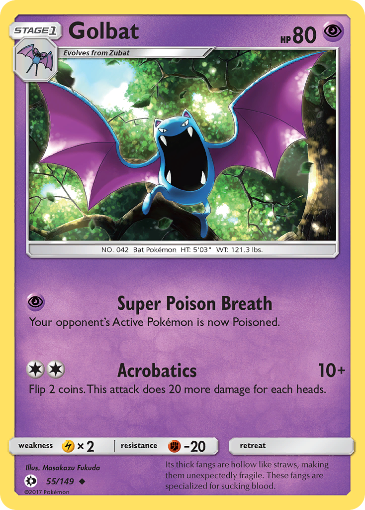 Golbat 55/149 Sun & Moon