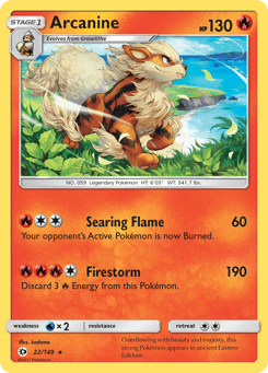 Arcanine 22/149 Sun & Moon