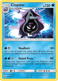Cloyster 34/149 Sun & Moon