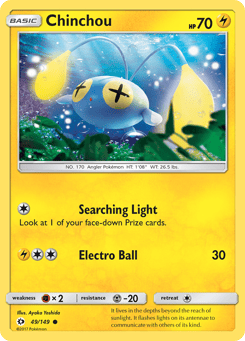 Chinchou 49/149 Sun & Moon