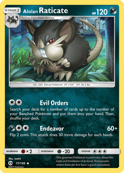 Alolan Raticate 77/149 Sun & Moon