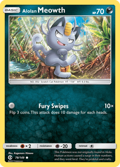 Alolan Meowth 78/149 Sun & Moon