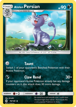 Alolan Persian 79/149 Sun & Moon