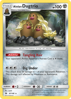 Alolan Dugtrio 87/149 Sun & Moon