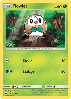 Rowlet 9/149 Sun & Moon