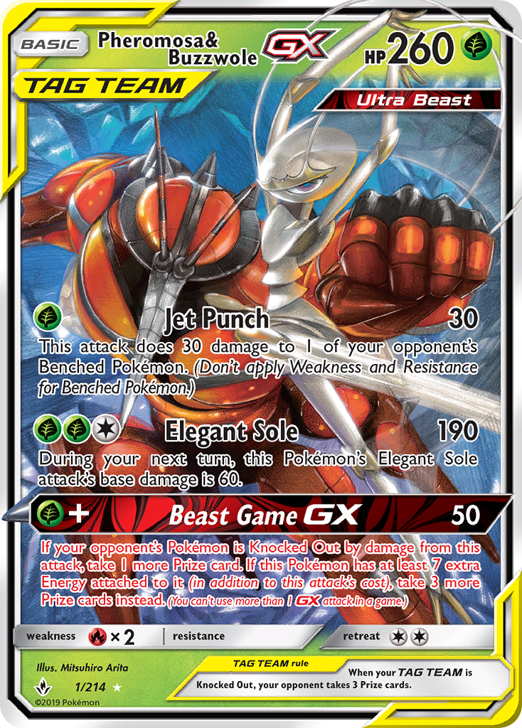 Pheromosa & Buzzwole-GX 1/214 Unbroken Bonds