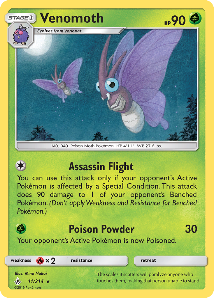 Venomoth 11/214 Unbroken Bonds