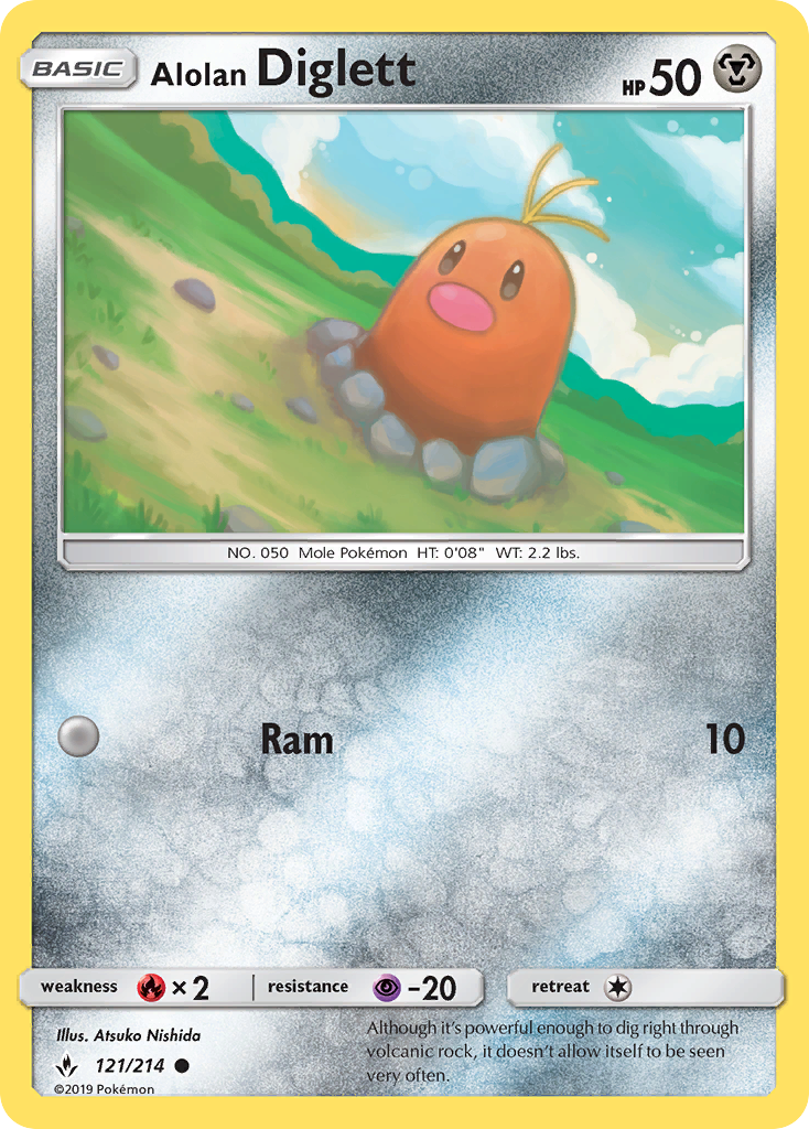 Alolan Diglett 121/214 Unbroken Bonds