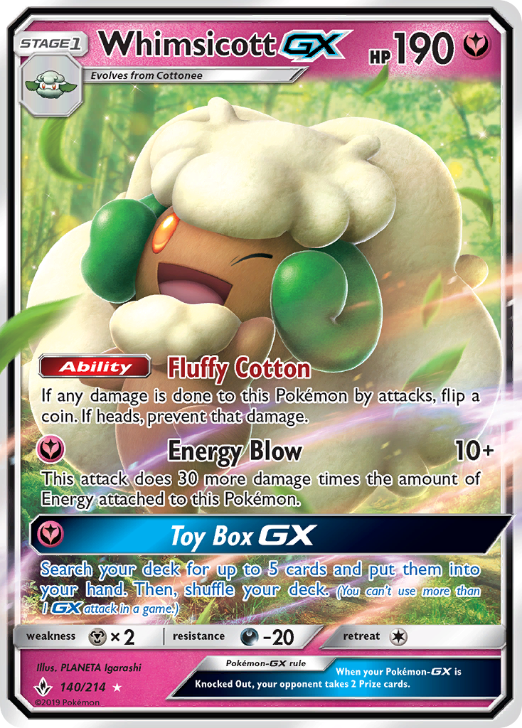 Whimsicott-GX 140/214 Unbroken Bonds