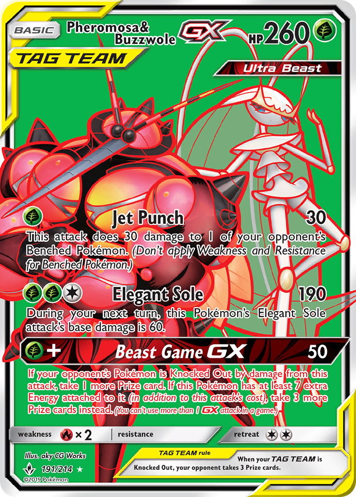 Pheromosa & Buzzwole-GX 191/214 Unbroken Bonds