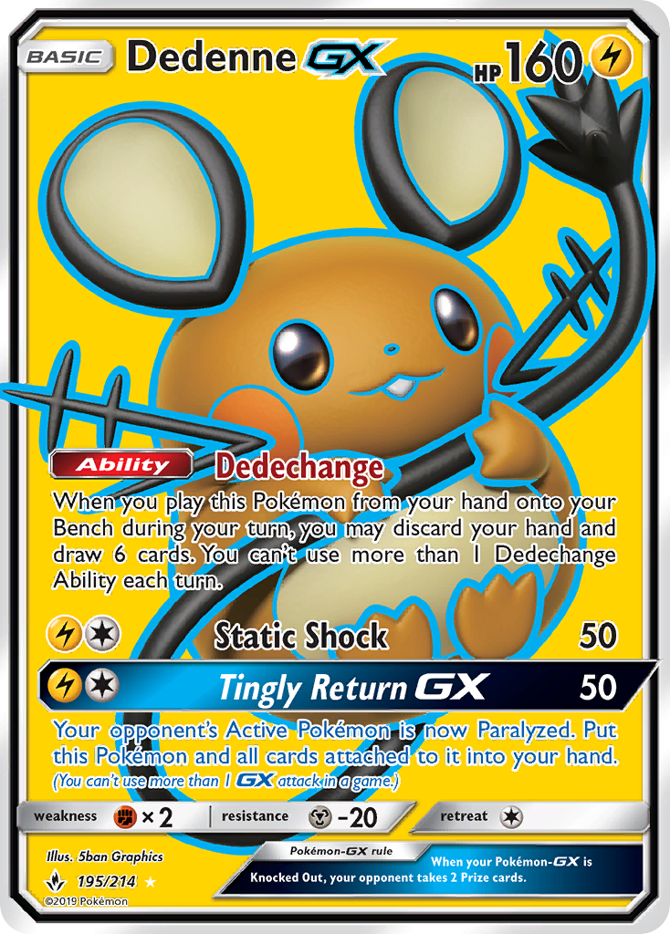 Dedenne-GX 195/214 Unbroken Bonds