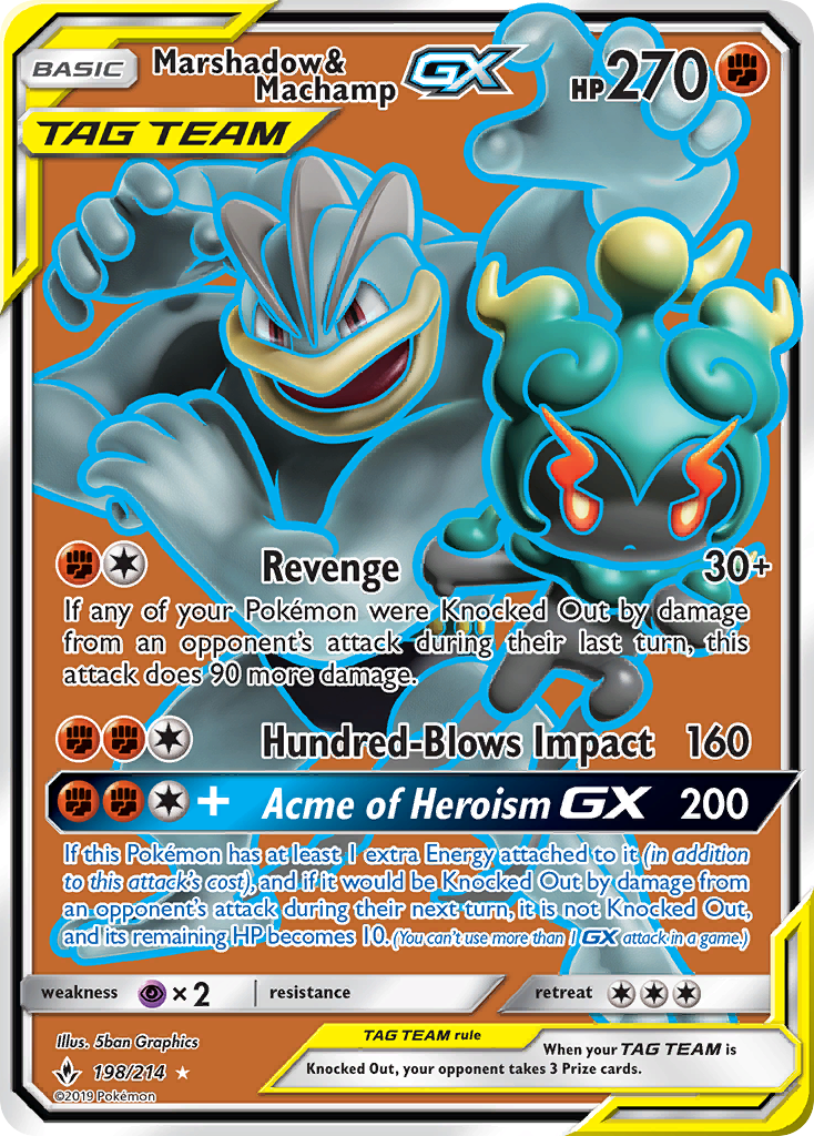 Marshadow & Machamp-GX 198/214 Unbroken Bonds