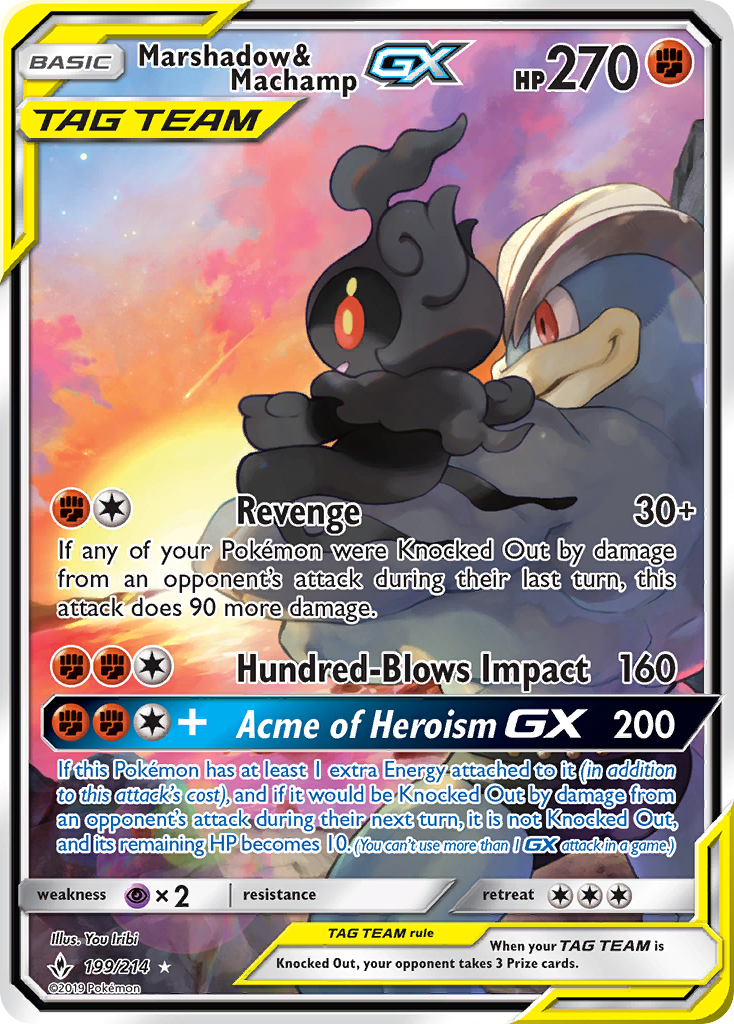 Marshadow & Machamp-GX 199/214 Unbroken Bonds