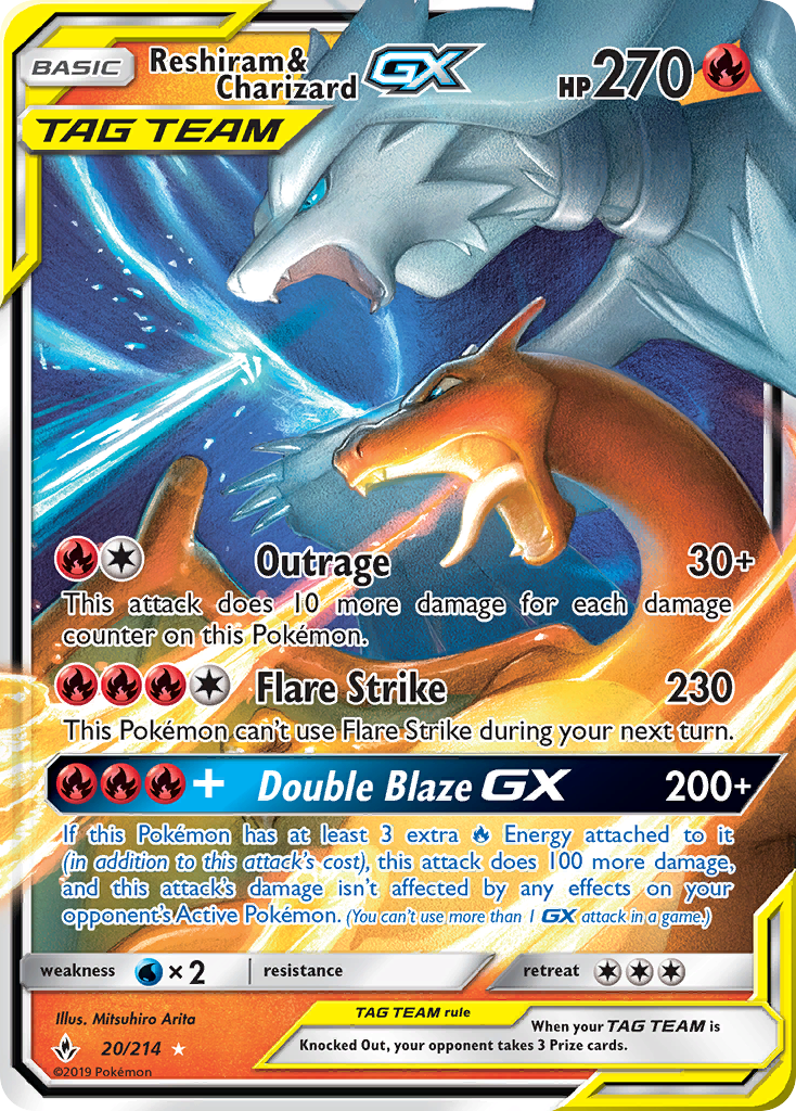 Reshiram & Charizard-GX 20/214 Unbroken Bonds