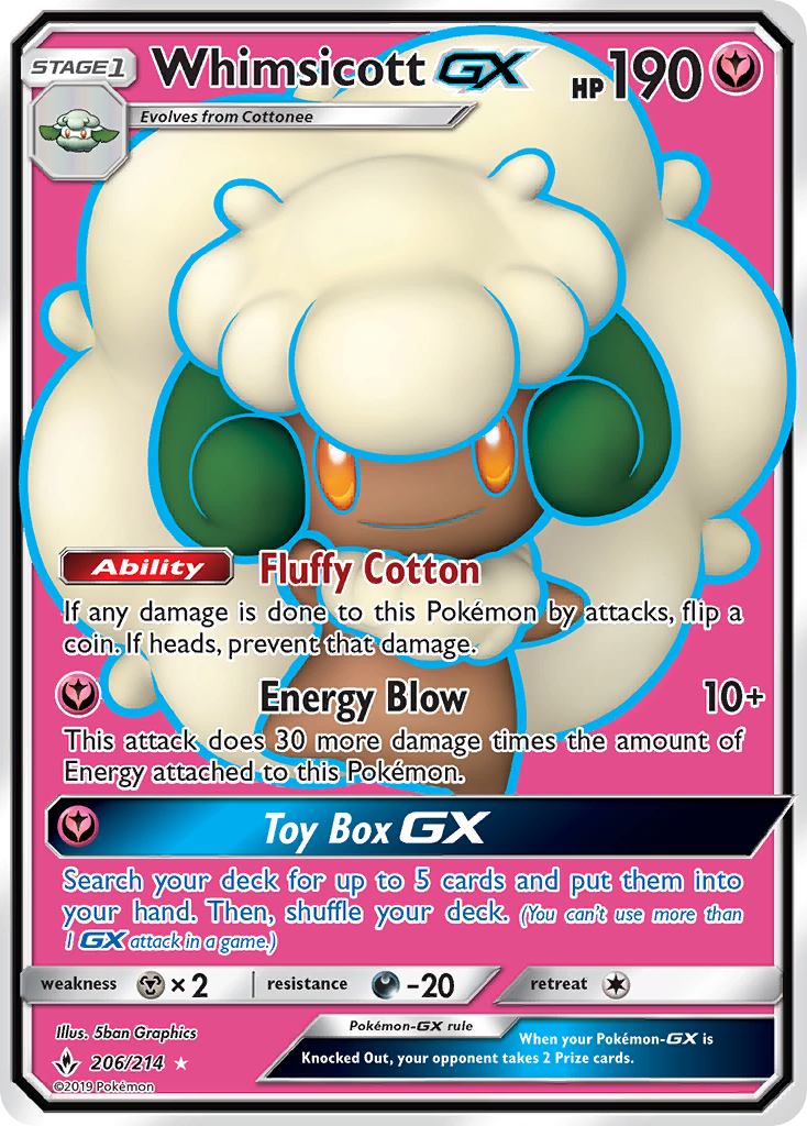 Whimsicott-GX 206/214 Unbroken Bonds