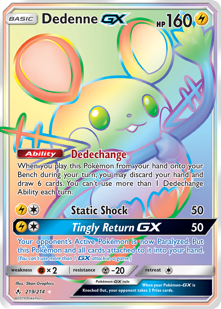 Dedenne-GX 219/214 Unbroken Bonds