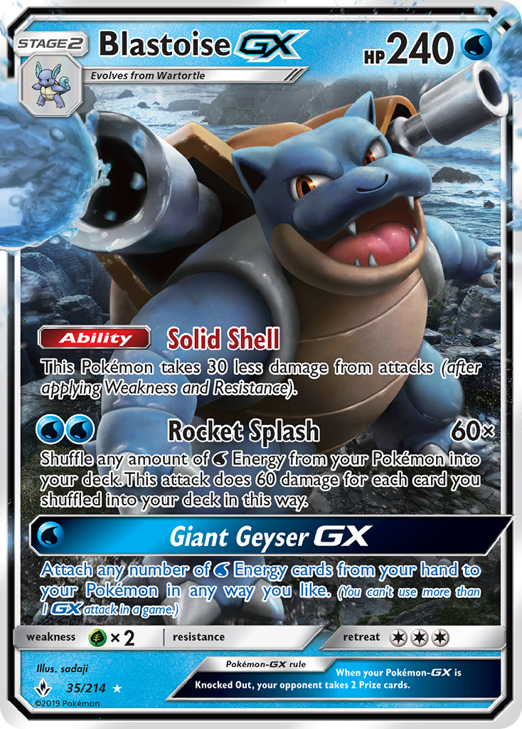 Blastoise-GX 35/214 Unbroken Bonds