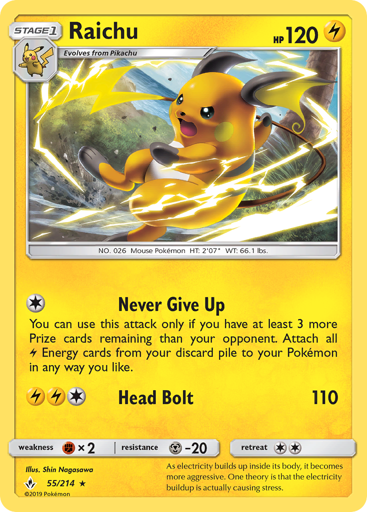 Raichu 55/214 Unbroken Bonds