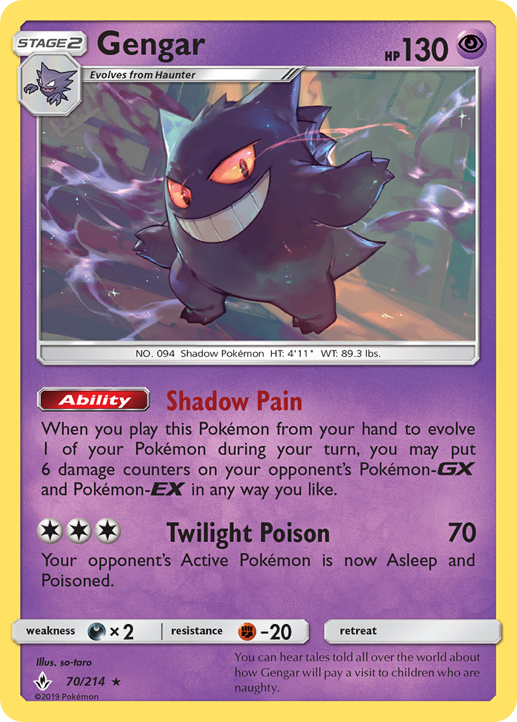 Gengar 70/214 Unbroken Bonds