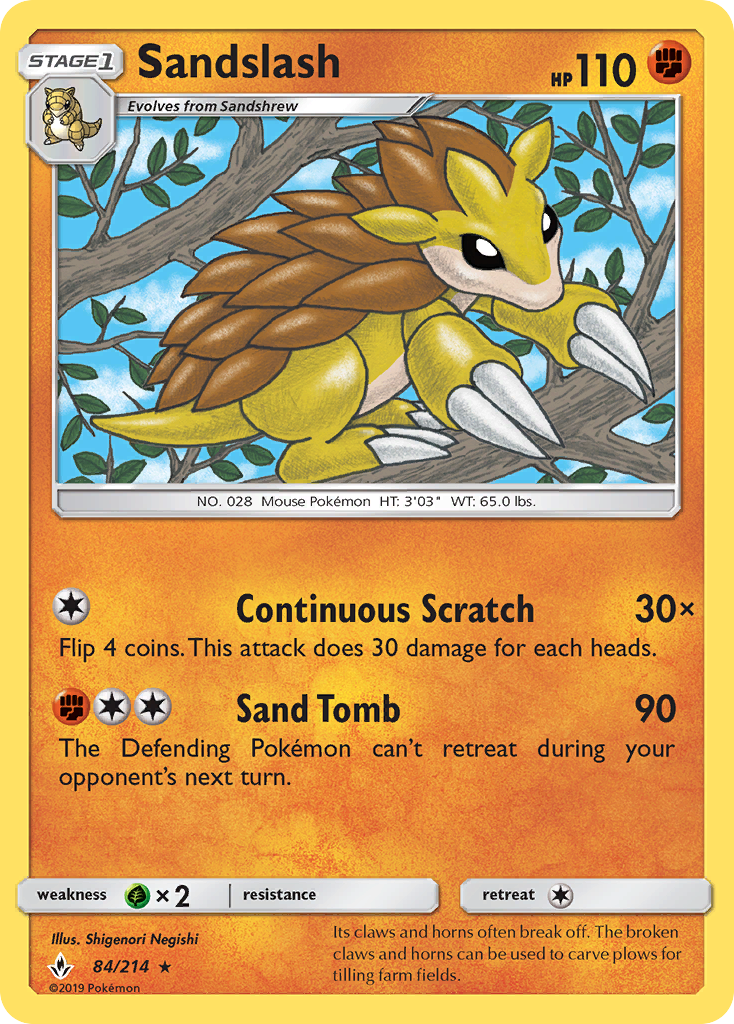 Sandslash 84/214 Unbroken Bonds