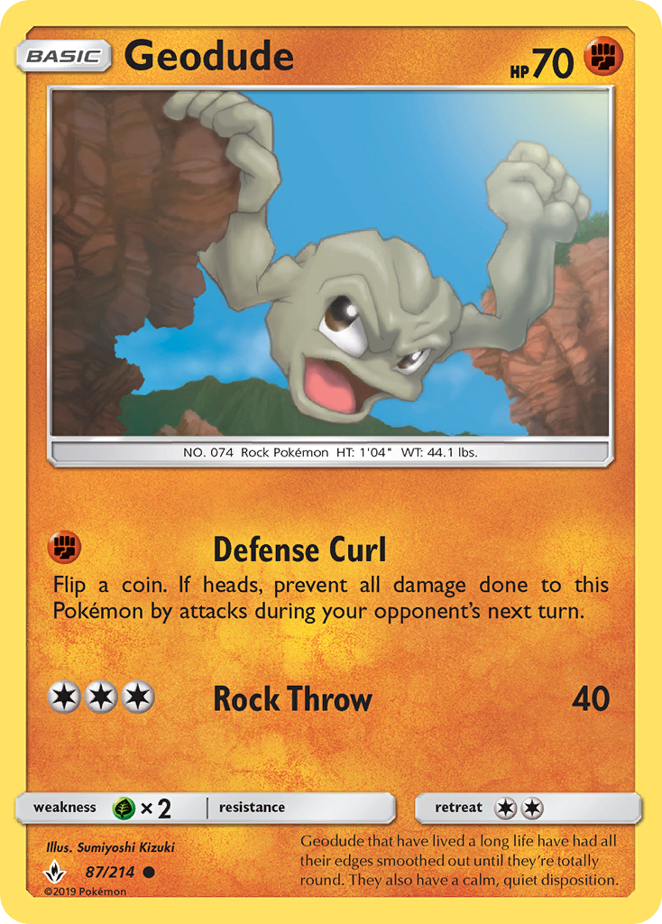 Geodude 87/214 Unbroken Bonds