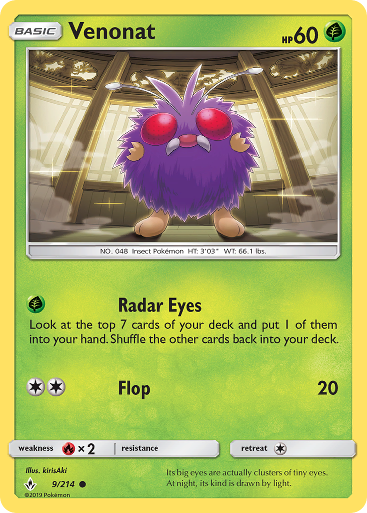 Venonat 9/214 Unbroken Bonds