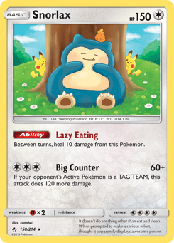 Snorlax 158/214 Unbroken Bonds