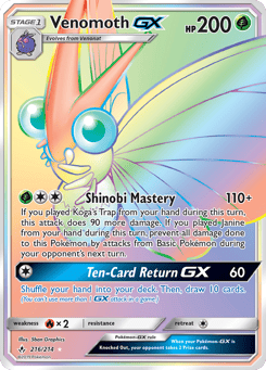 Venomoth-GX 216/214 Unbroken Bonds