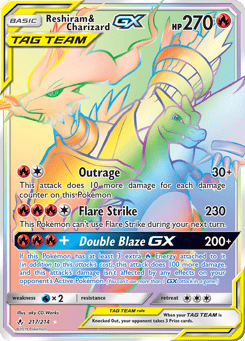 Reshiram & Charizard-GX 217/214 Unbroken Bonds