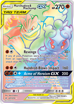 Marshadow & Machamp-GX 221/214 Unbroken Bonds