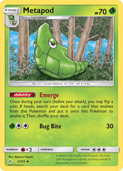 Metapod 3/214 Unbroken Bonds