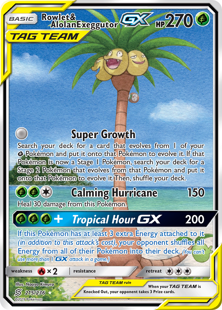 Rowlet & Alolan Exeggutor-GX 215/236 Unified Minds