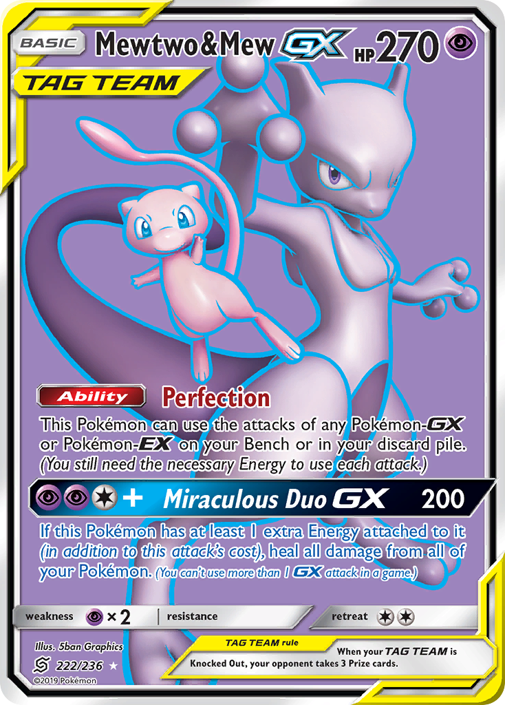 Mewtwo & Mew-GX 222/236 Unified Minds