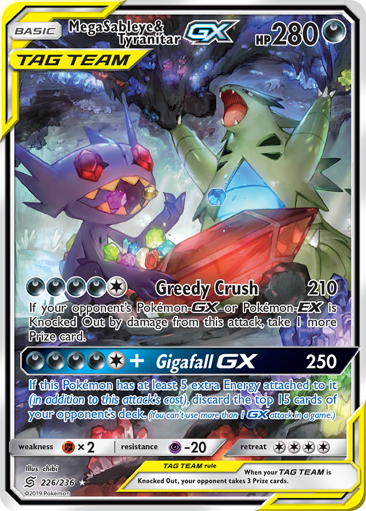 Mega Sableye & Tyranitar-GX 226/236 Unified Minds