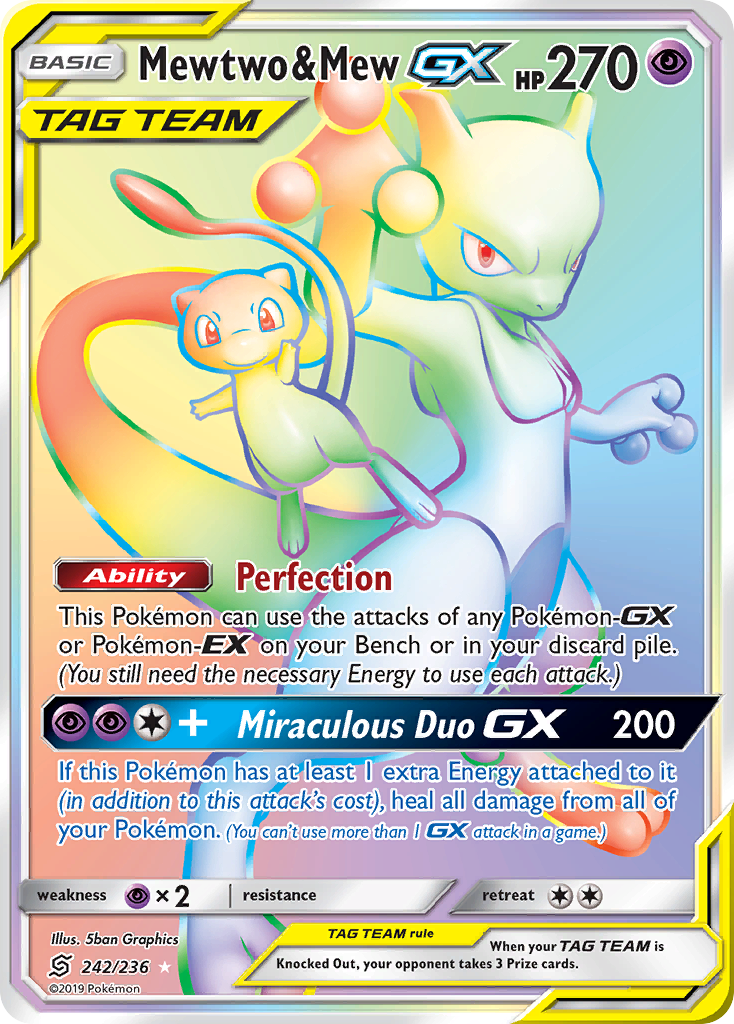 Mewtwo & Mew-GX 242/236 Unified Minds