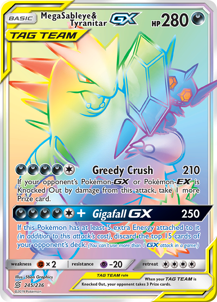 Mega Sableye & Tyranitar-GX 245/236 Unified Minds