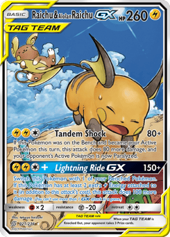 Raichu & Alolan Raichu-GX 221/236 Unified Minds