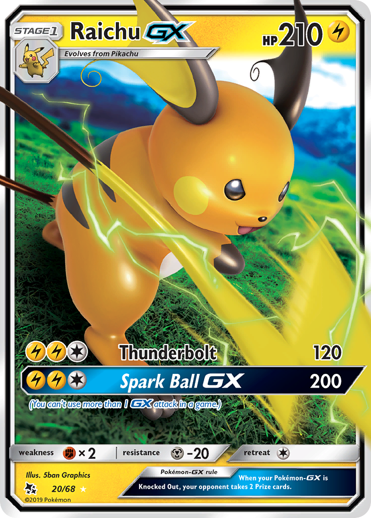 Raichu-GX 20/68 Hidden Fates