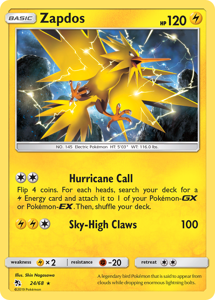 Zapdos 24/68 Hidden Fates