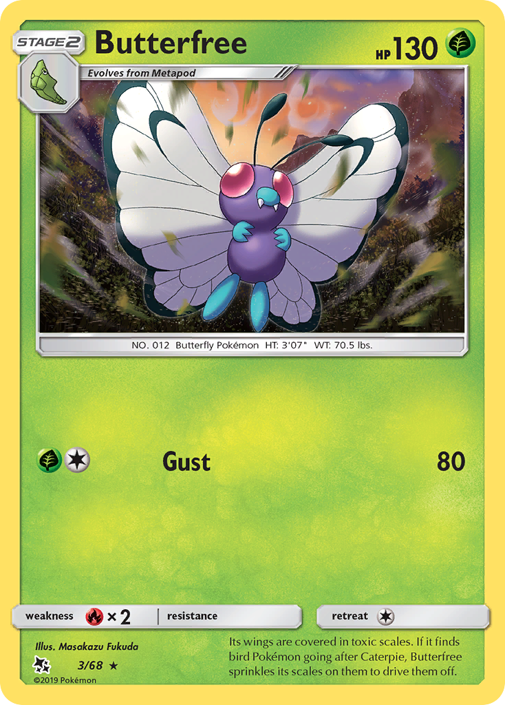 Butterfree 3/68 Hidden Fates