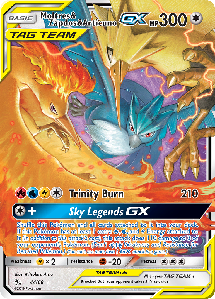 Moltres & Zapdos & Articuno-GX 44/68 Hidden Fates