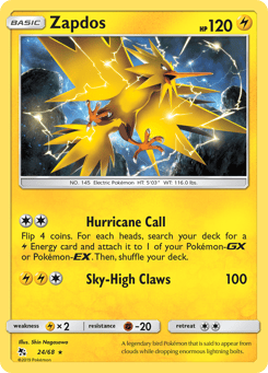Zapdos 24/68 Hidden Fates