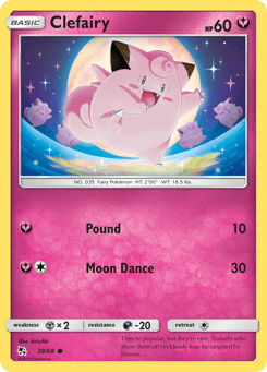 Clefairy 39/68 Hidden Fates