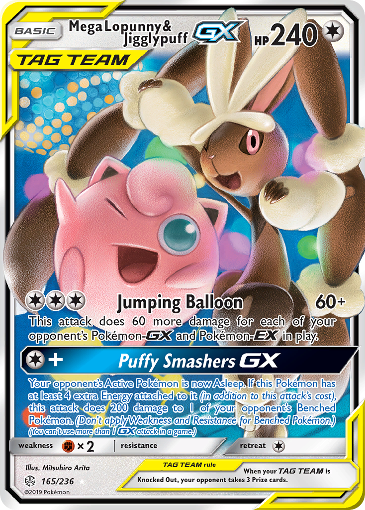 Mega Lopunny & Jigglypuff-GX 165/236 Cosmic Eclipse