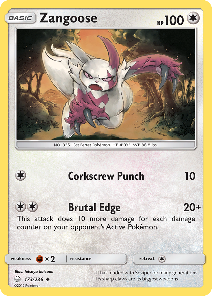 Zangoose 173/236 Cosmic Eclipse