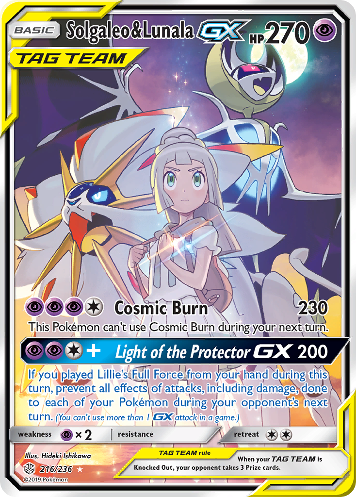Solgaleo & Lunala-GX 216/236 Cosmic Eclipse