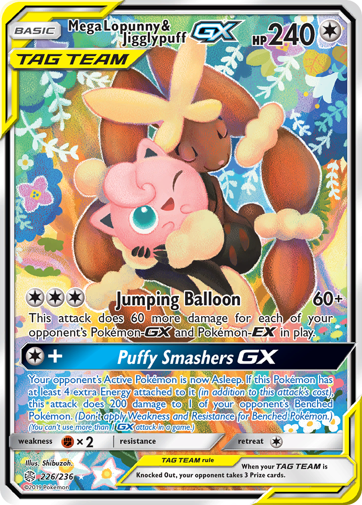 Mega Lopunny & Jigglypuff-GX 226/236 Cosmic Eclipse