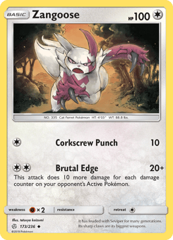 Zangoose 173/236 Cosmic Eclipse